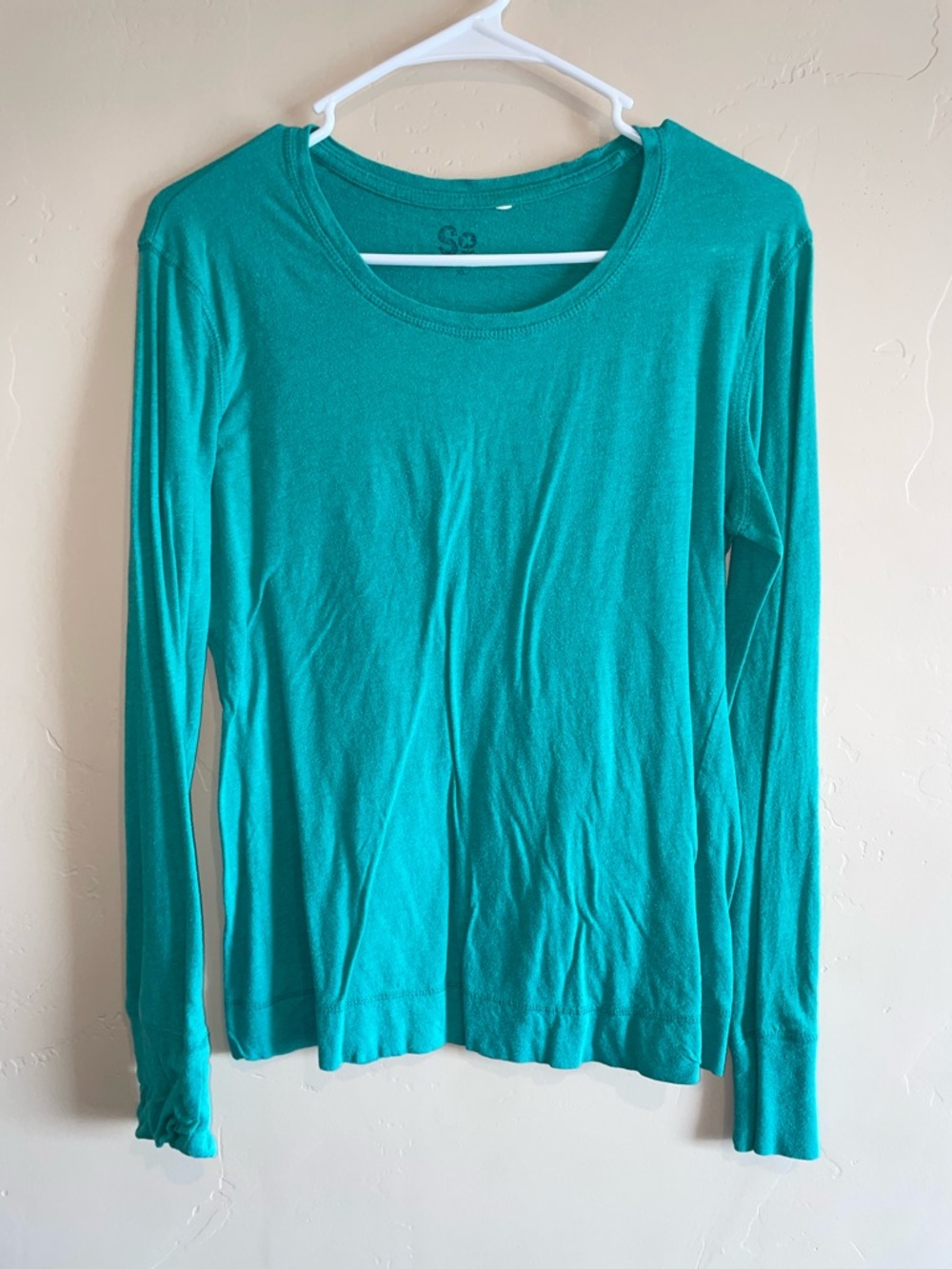 SO Teal Long Sleeve Crewneck Top